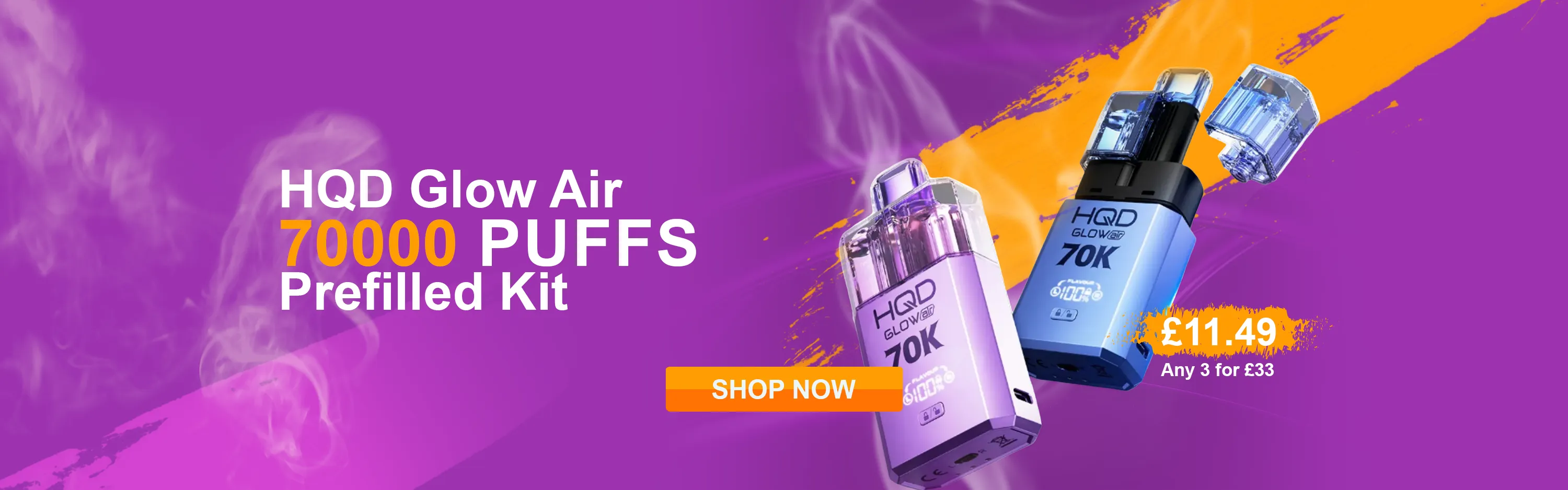 HQD Glow Air 70K Prefilled Kit