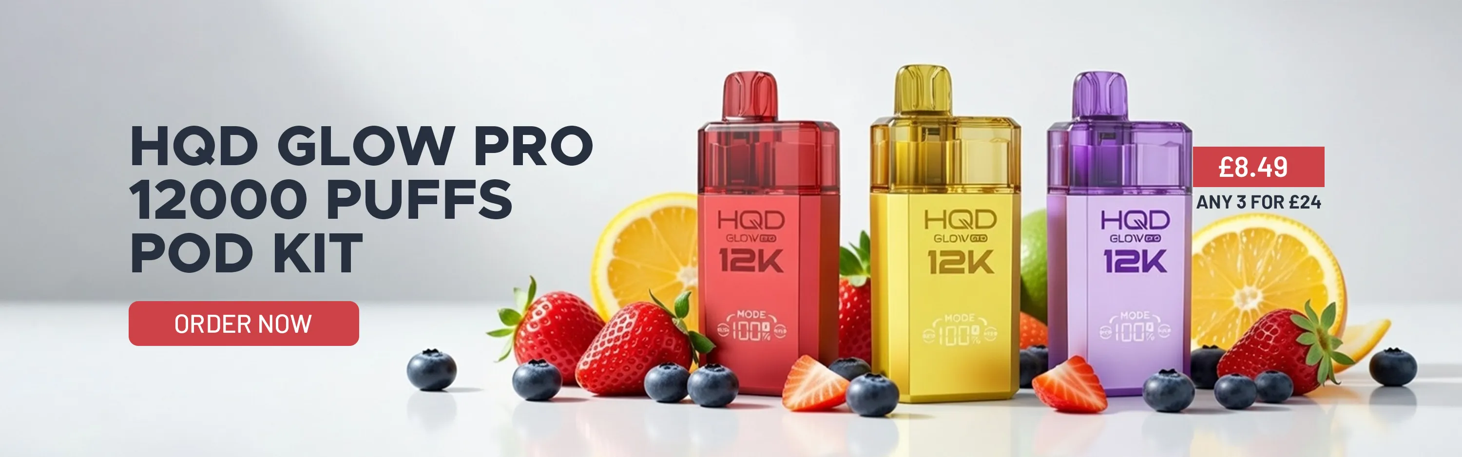 HQD Glow Pro 12K Puffs Prefilled Pod Kit