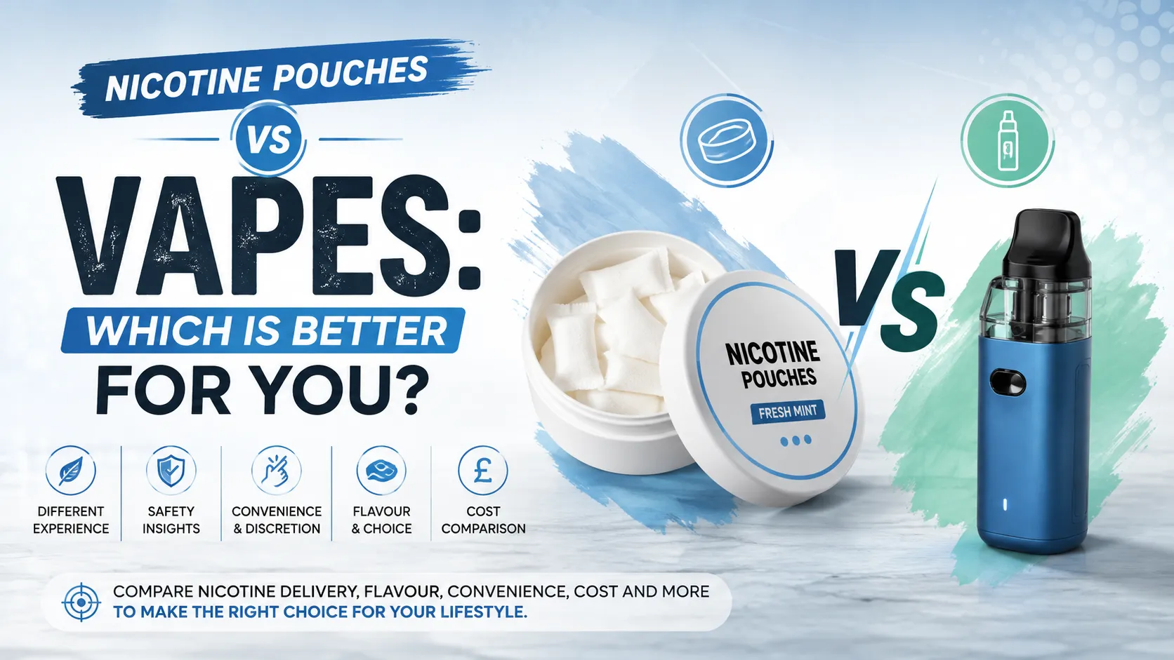 Nicotine Pouches vs Vapes: Compare Flavour, Convenience & Experience
