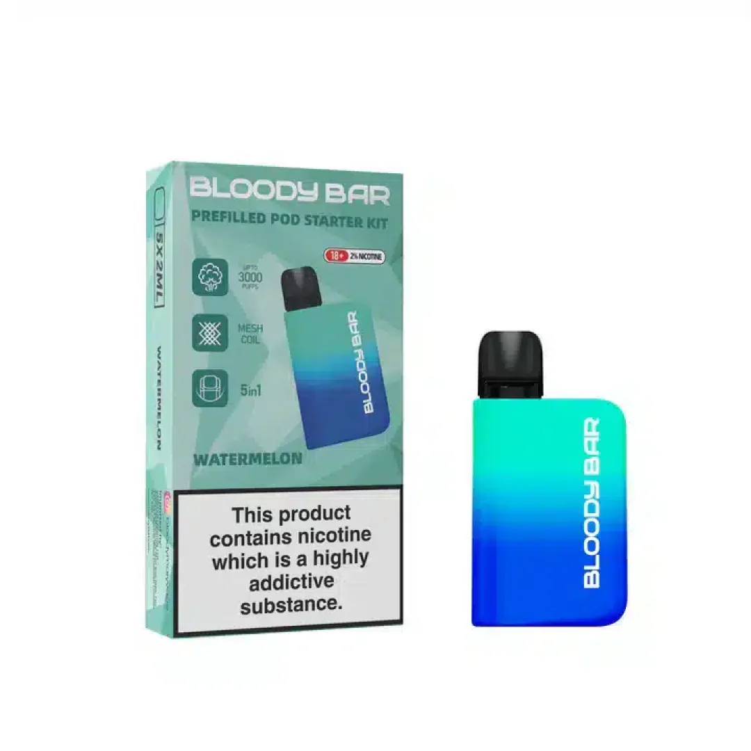 Bloody Mary Bloody Bar 3000 Puffs Prefilled 5-in-1 Starter Kit