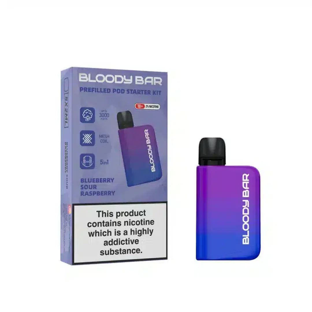 Bloody Mary Bloody Bar 3000 Puffs Prefilled 5-in-1 Starter Kit
