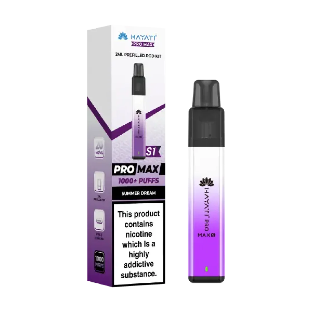 Hayati Pro Max S1 1000 Puffs Prefilled Pod Kit
