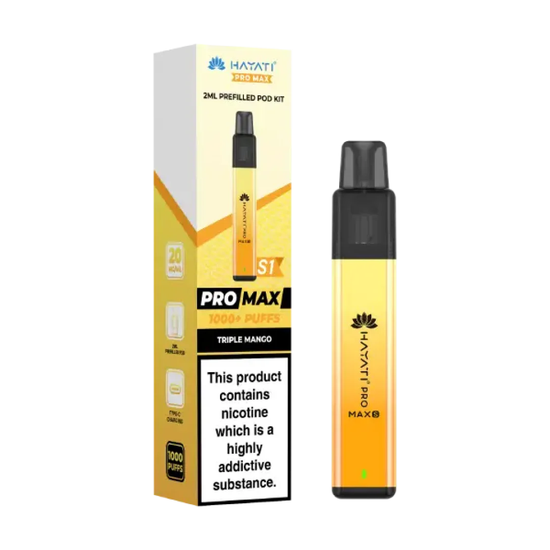 Hayati Pro Max S1 1000 Puffs Prefilled Pod Kit