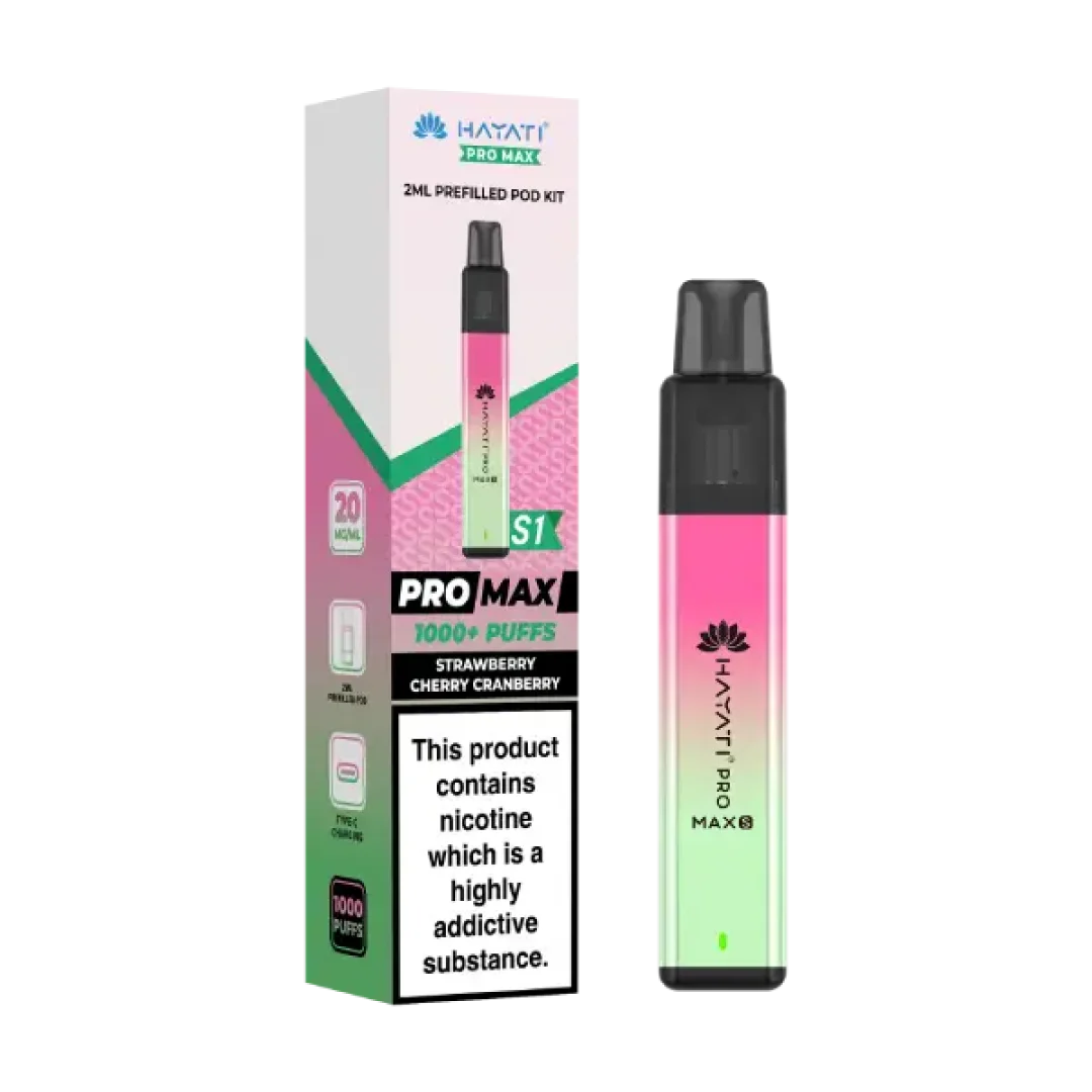 Hayati Pro Max S1 1000 Puffs Prefilled Pod Kit