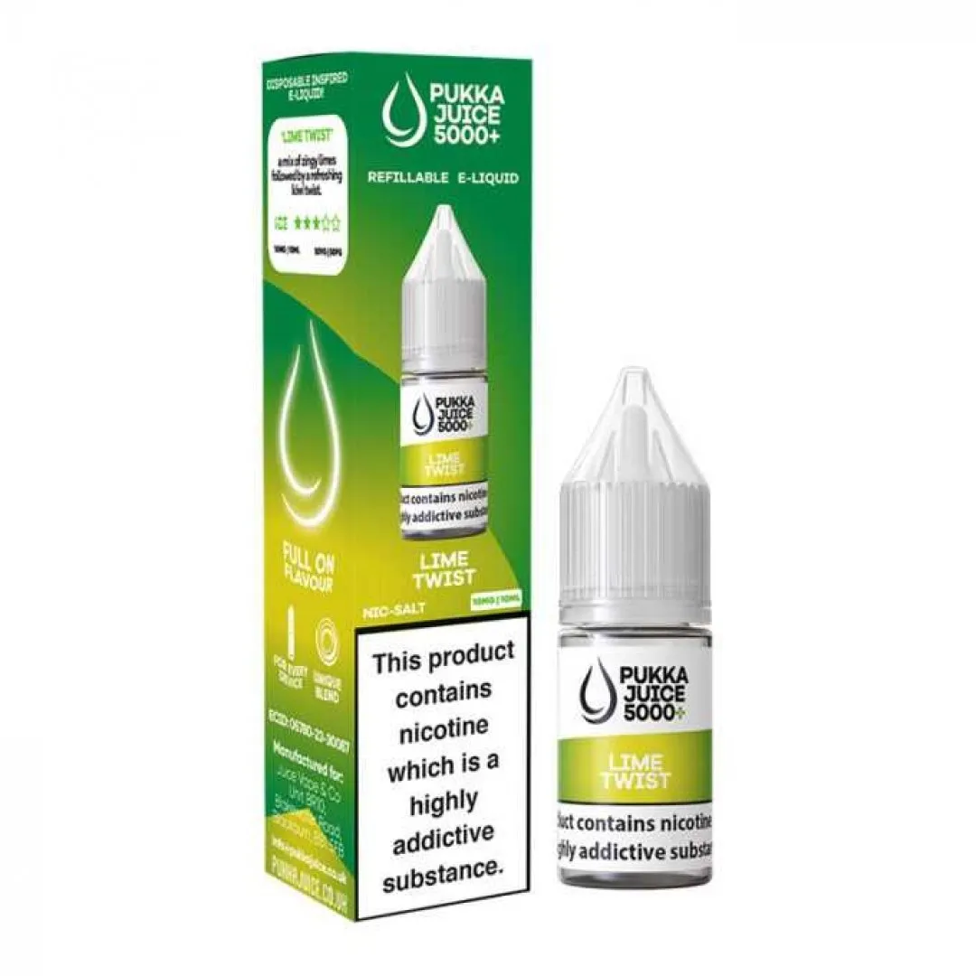 Box of 10 Pukka Juice 5000 Nic Salts E-Liquid