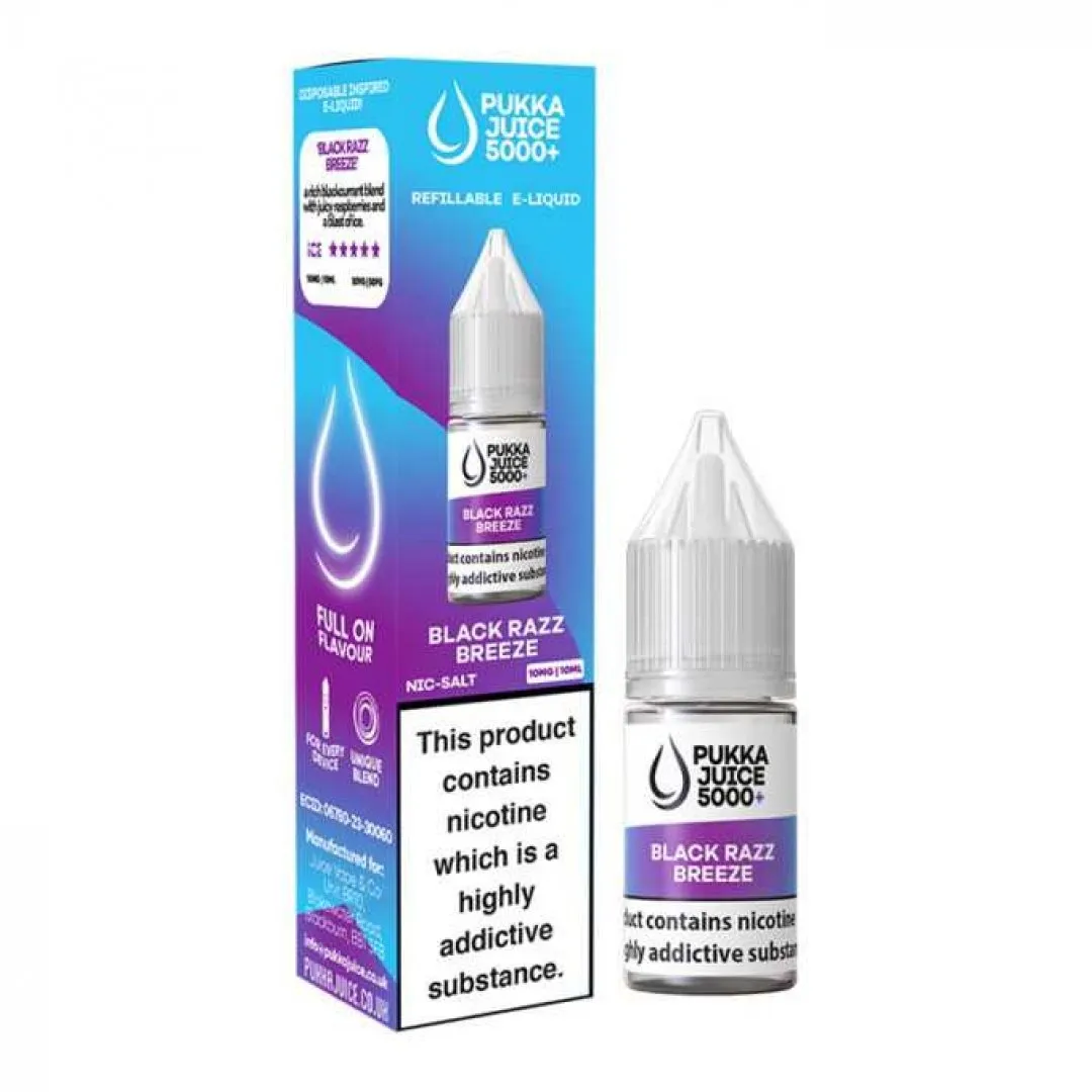 Box of 10 Pukka Juice 5000 Nic Salts E-Liquid