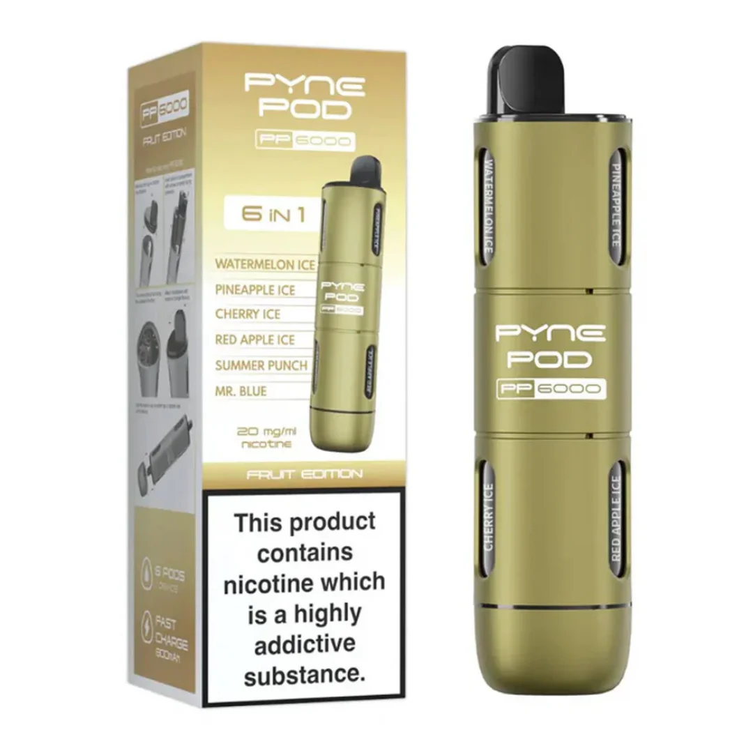 PYNE POD 6-in-1 6000 Puffs Prefilled Vape kit