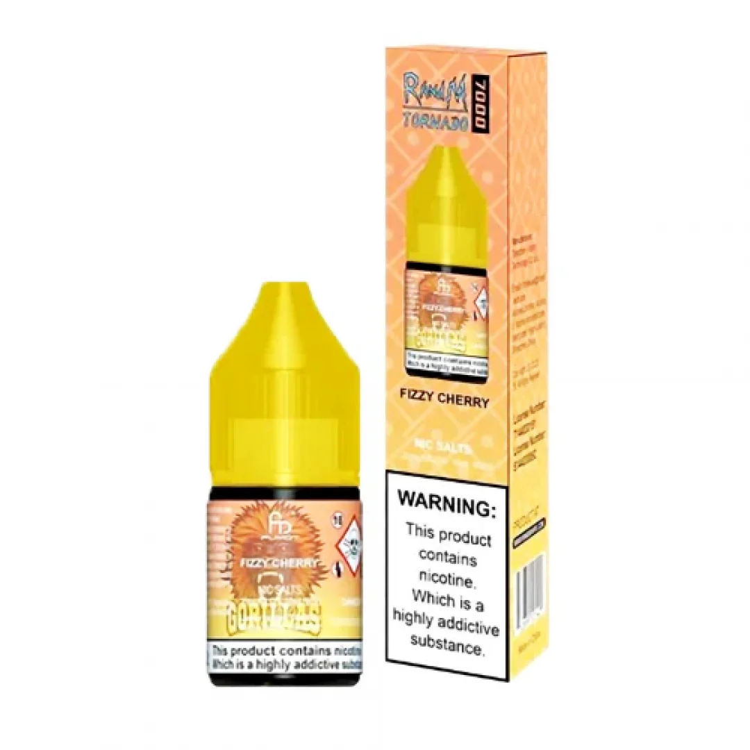 Box of 10 RandM Tornado 7000 10ml Nic Salts E-liquid