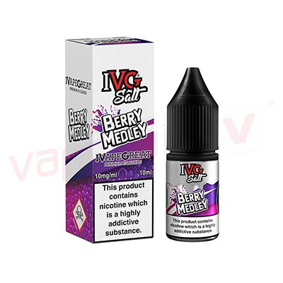 Box of 10 IVG-Berry Medley 10ml Nic Salt E-liquid