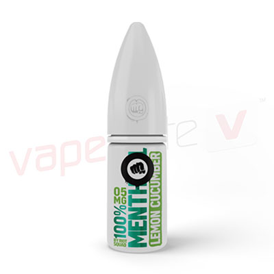 Box of 10 100  Menthol Lemon Cucumber by Riot Salt 10ml E-Liquid