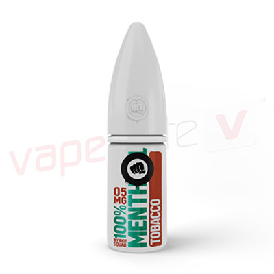 Box of 10 100  Menthol Tobacco by Riot Salt 10ml E-Liquid