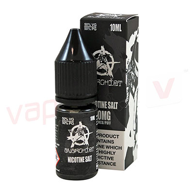 Box of 10 Anarchist Black 10ml 50:50 VG/PG E-liquid
