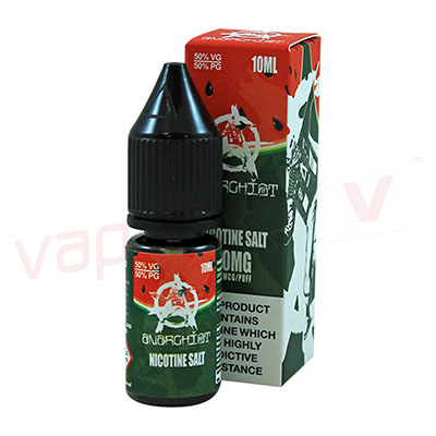 Box of 10 Anarchist Watermelon 10ml 50:50 VG/PG E-liquid
