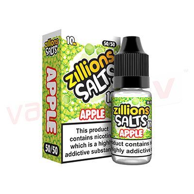Apple by Zillions 10ml 50:50 VG/PG E-liquid
