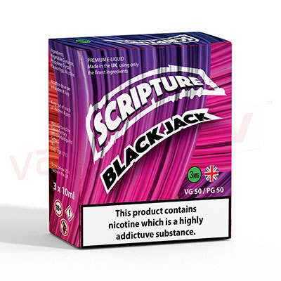 Black Jack 10ml 50:50 VG/PG by Scripture