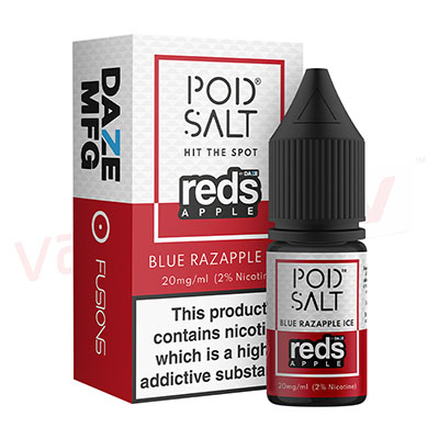 Box of 10 Blue Raz Apple Ice by Pod Salt 10ml E-liquid