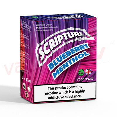 Blueberry Menthol by Scripture 10ml E-liquid