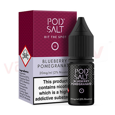 Box of 10 Blueberry Pomegranate by Pod Salt 10ml E-liquid