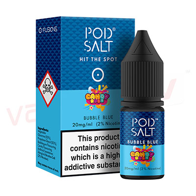 Box of 10 Bubble Blue by Pod Salt 10ml E-liquid