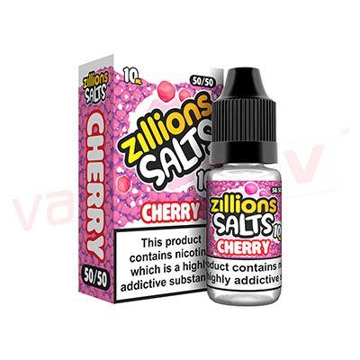 Box of 10 Cherry by Zillions 10ml Nic Salt