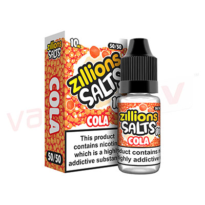 Box of 10 Cola by Zillions 10ml E-Liquid