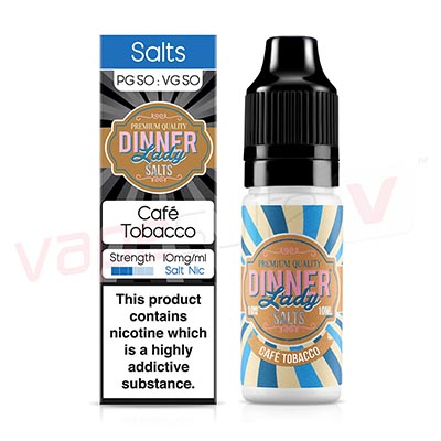 Box of 10 Dinner Lady Cafe Tobacco 10ml E-Liquid