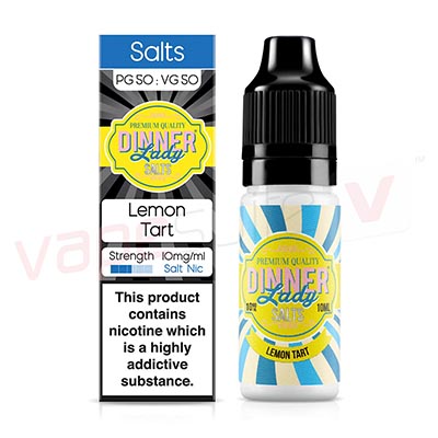 Box of 10 Dinner Lady Salts Lemon Tart 10ml Nic Salt