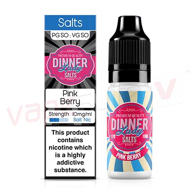 Box of 10 Dinner Lady Salts Pink Berry 10ml Nic Salt