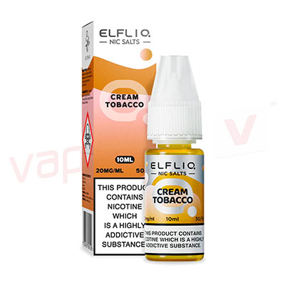 Box of 10 ELFLIQ Cream Tobacco by Elf Bar