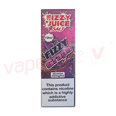 Box of 10 Grape by Fizzy Juice Salt 10ml E-Liquid