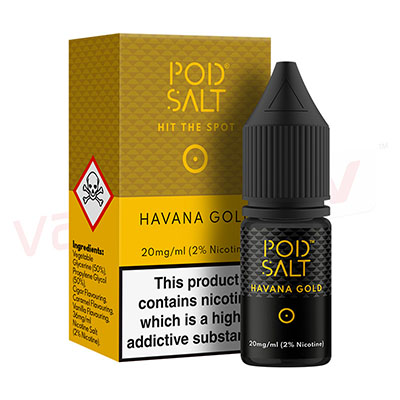 Box of 10 Havana Gold by Pod Salt 10ml E-liquid