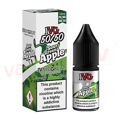 IVG Sour Green Apple 50:50 VG/PG 10ml E-liquid