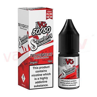 IVG Strawberry Sensation 10ml 50:50 VG/PG E-liquid