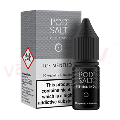Box of 10 Ice Menthol by Pod Salt 10ml E-liquid