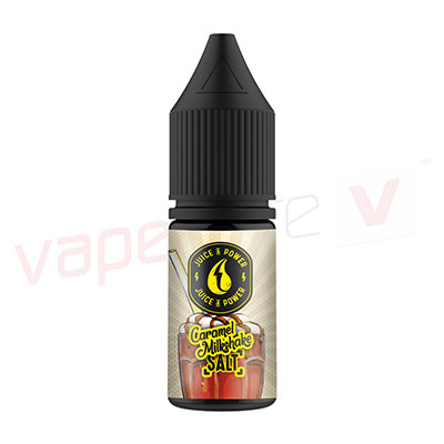 Box of 10 Juice & Power Caramel Milkshake Salt 10ml E-Liquid