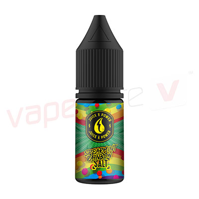 Box of 10 Juice & Power Spearmint Rainbow Salt 10ml E-Liquid