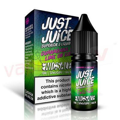 Box of 10 Just Juice Guanabana & Lime On Ice 10ml Nic Salt