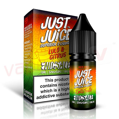 Box of 10 Just Juice Lulo & Citrus 10ml Nic Salt E-liquid