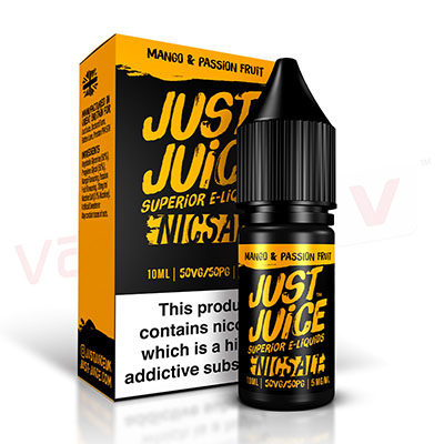Box of 10 Just Juice Blood Orange, Citrus & Guava 10ml Nic Salt