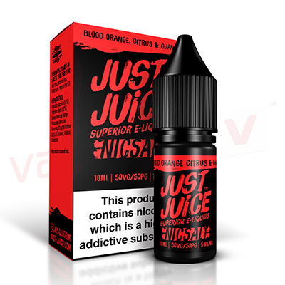 Box of 10 Just Juice Blue Raspberry 10ml Nic Salt E-liquid