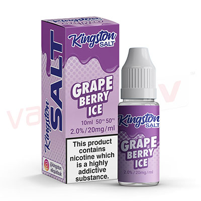 Box of 10 Kingston Salts Grape Berry Ice 10ml E-liquid