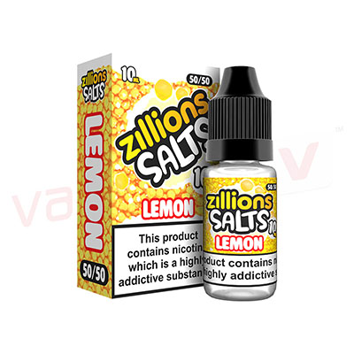 Box of 10 Lemon by Zillions 10ml 50:50 VG/PG