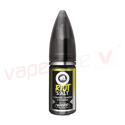 Box of 10 Loaded Lemon Custard by Riot Salt 10ml E-Liquid