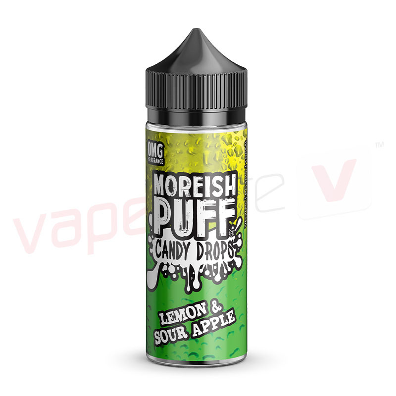 Moreish Puff Candy Drops Lemon Sour Apple 100ml 0mg Shortfill