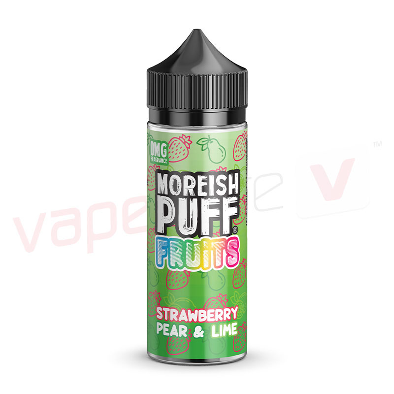 Moreish Puff Fruits Strawberry Pear Lime 100ml E-Liquid