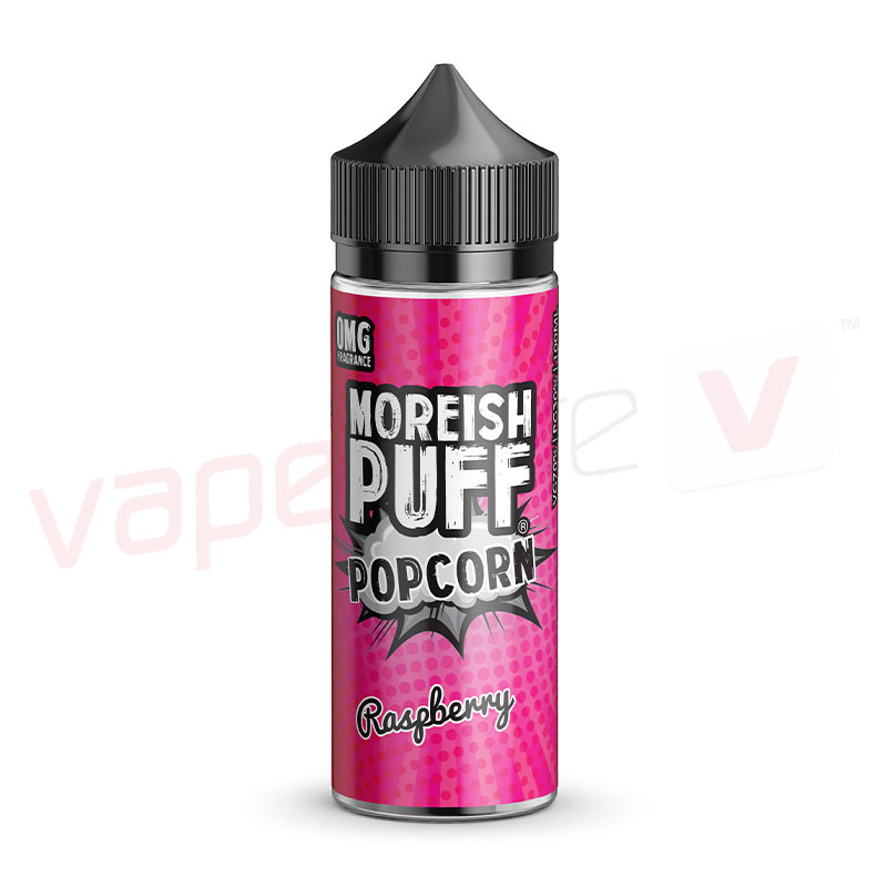 Moreish Puff Pop Corn Raspberry 100ml E-Liquid