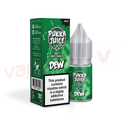 Box of 10 Pukka Juice Dew 10ml Nic Salt E-liquid
