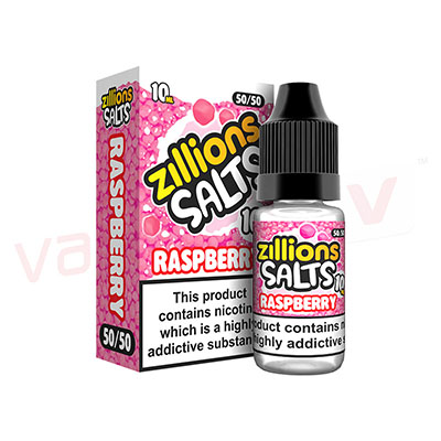 Box of 10 Raspberry by Zillions 10ml E-Liquid