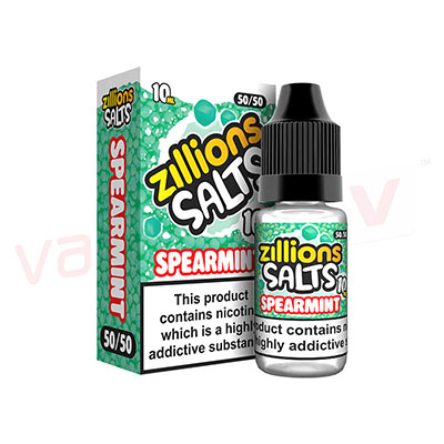 Box of 10 Spearmint by Zillions 50:50 10ml