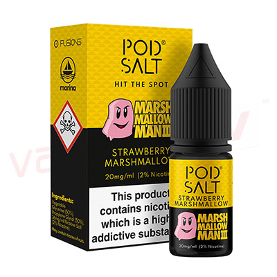 Box of 10 Strawberry Marshmallow by Pod Salt 10ml E-liquid